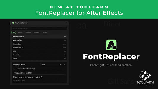 New at Toolfarm: FontReplacer for After Effects