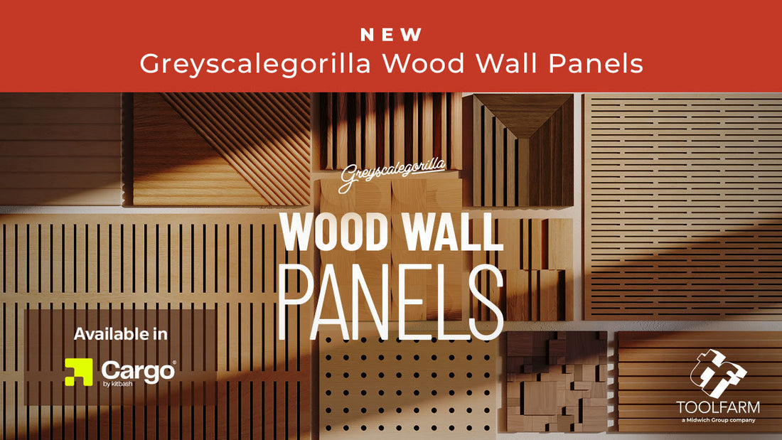 Greyscalegorilla Wood Wall Panels: Detailed Assets for Architectural Scenes