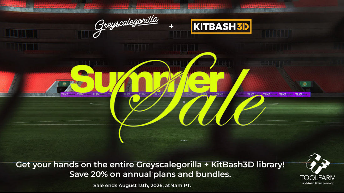 Greyscalegorilla + KitBash3D Summer Sale: Save 20% on Annual Plans Now!
