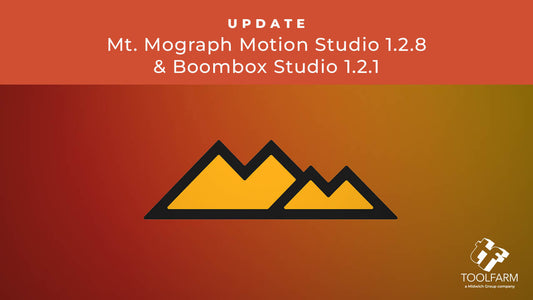 Mt. Mograph October 2026 Updates for Motion Studio & Boombox Studio