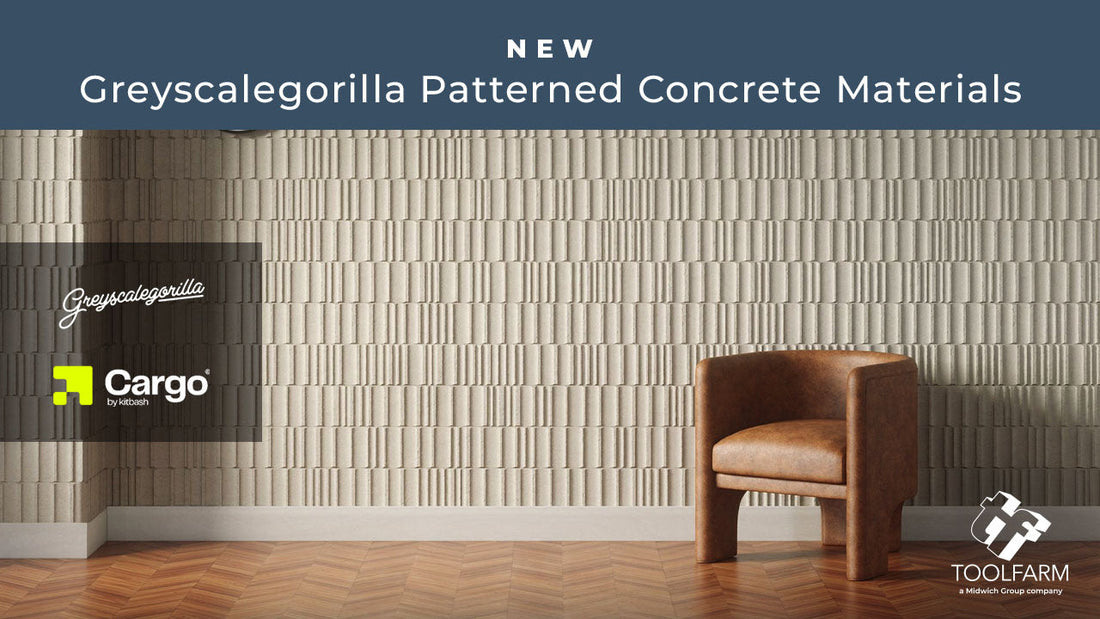 New Greyscalegorilla Patterned Concrete Materials in Cargo 3.0