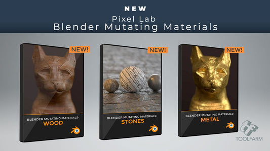 New: Pixel Lab Blender Mutating Materials: Metal, Stone, and Wood are Now Available