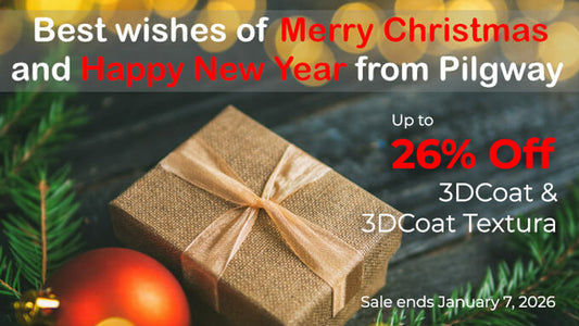 Pilgway Holiday Sale – 3DCoatと3DCoatTexturaが最大26%オフ