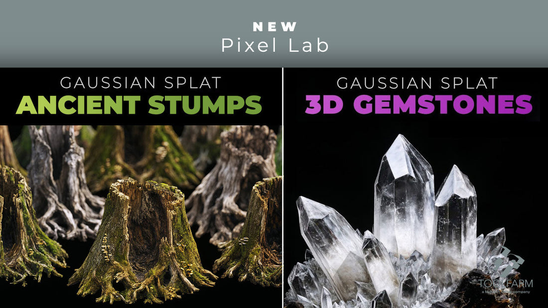 New: Pixel Lab Gaussian Splat 3D Gemstones & Ancient Stumps