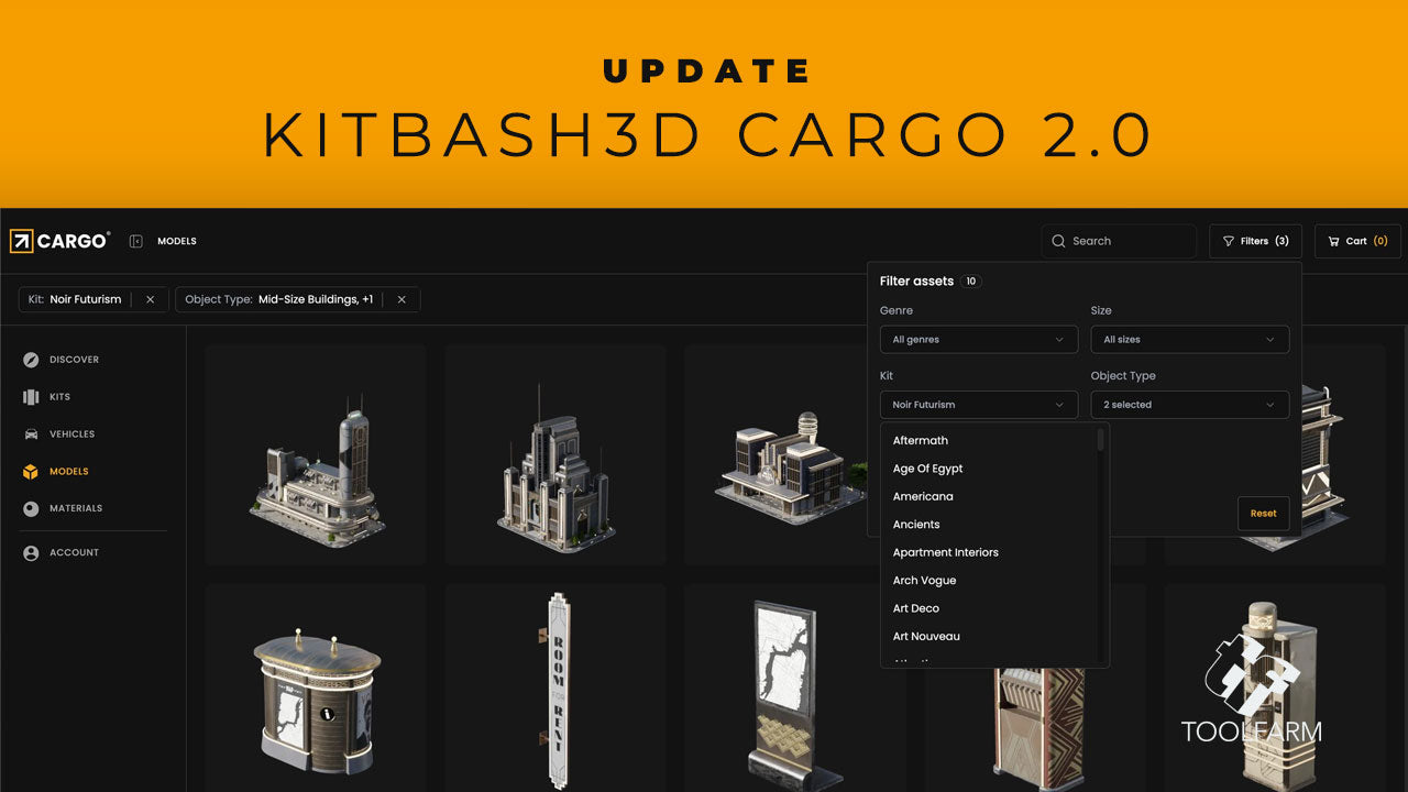 Kitbash3D Cargo v2.0 Update – Toolfarm Japan