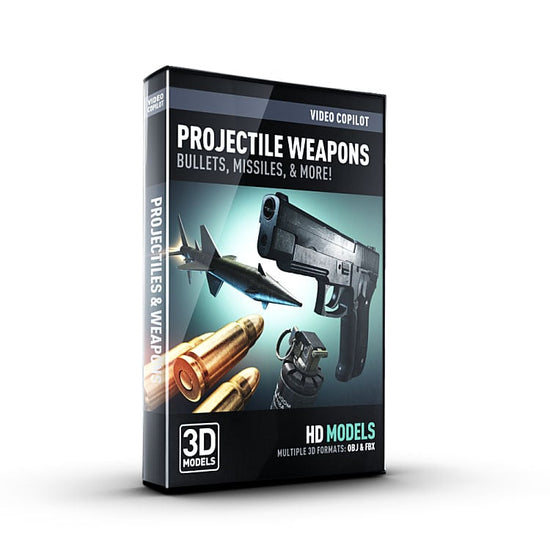 Video Copilot 3D Model Pack - Projectile Weapons – Toolfarm Japan
